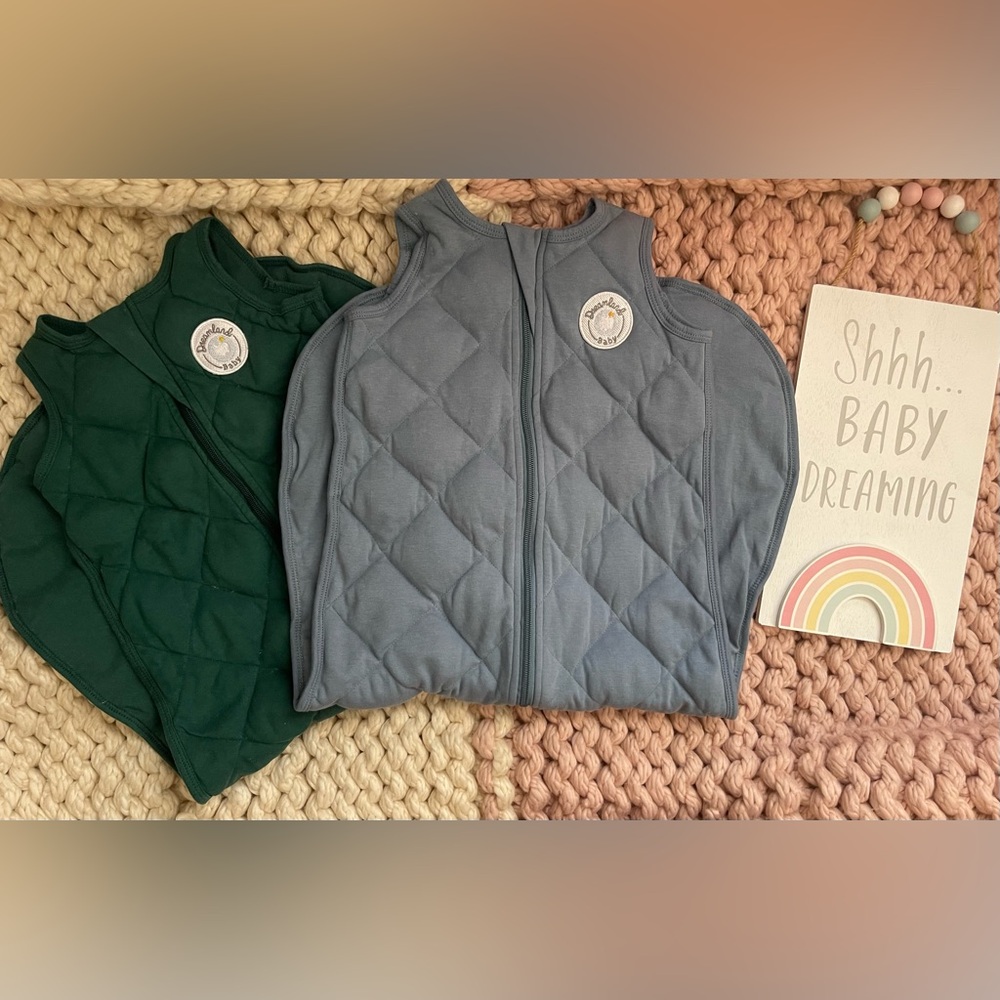 Dreamland baby blue and green sleep sack